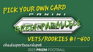 🟢🟢 2023 Panini Prizm Football Singles GREEN PARALLELS #1-400 PICK YOUR CARD 🟢 - Picture 1 of 163