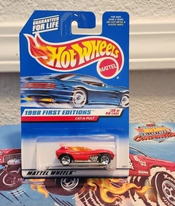 Hot Wheels 1998 First Editions 38/40 Red Cat-A-Pult Die-Cast Toy Car #681 - Picture 1 of 3