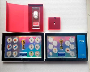 Set Medaglie Commemorative Argento Coppa del Mondo FIFA Qatar 2022 - Foto 1 di 10