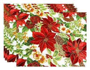 Set of 12 Christmas Placemats 13 x 18 inches Dining Room Table Holiday Decor - Picture 1 of 3