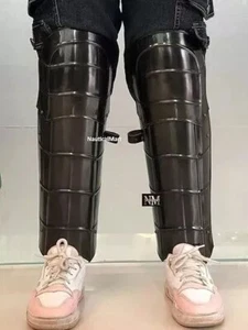 Steel Leg Armour Gothic Medieval Knight Halloween Warrior Medieval Costume - Picture 1 of 6