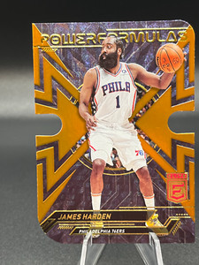 2022-23 DONRUSS ELITE JAMES HARDEN POWER FORUMLAS ORANGE DIE-CUT #3 MINT 76ERS