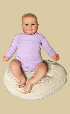 MARKENLOS Babykleidung Langarm Wickelbody in Flieder Mädchen 100% Baumwolle 62/68/74/80