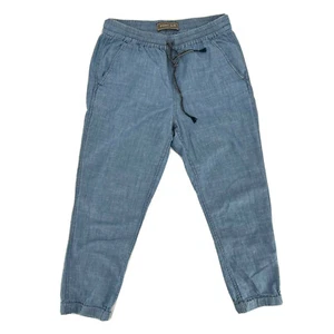 Pantalones para correr Point Sur J Crew Seaside Chambray - cintura elástica azul claro - talla 8 - Imagen 1 de 8