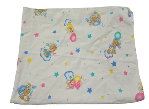 VTG Riegel Teddy Beddy Bear & Friends Star Cloud Balloon Flannel Baby Blanket - Picture 1 of 4