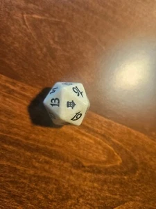 MTG Magic the Gathering D20 Spindown Die Saviors of Kamigawa SOK Ivory and Black - Picture 1 of 1