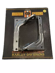 12-517 CUSTOM CHROME SPOTLIGHT MOUNTING BRACKET SET 1949-UP BIG TWIN HARLEY NOS - Bild 1 von 1