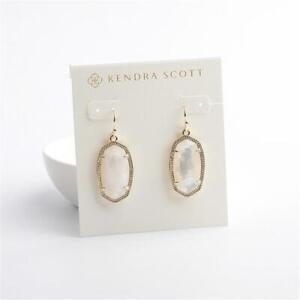 Kendra Scott Small Gold Earrings in Mother of  Pearl