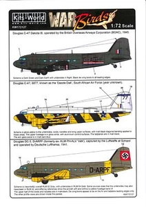 Kits World Aufkleber 1/72 Douglas C-47 Dakota & Luftwaffe DC-3 - Bild 1 von 4