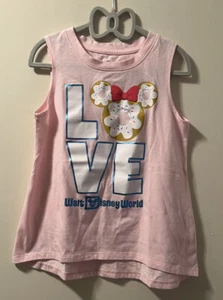 Disney World Parks Authentic Girls Minnie Donut Love Shirt Size M EUC - Picture 1 of 3