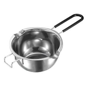 Double Boiler Pot 600ml 304 Stainless Steel with Black Heat Resistant Handle