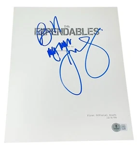 Guión de película firmado por Jason Statham The Expendables Beckett - Imagen 1 de 2