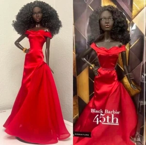 NEAR MINT Barbie Signature Black Barbie 45th Anniversary Doll NIB Fast Shipping - Picture 1 of 4