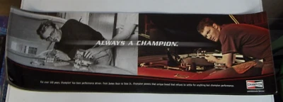 Rare 2007 James Dean & Dale Earnhardt Jr.  Champion Spark Plug Ad Poster 38.25" - Image 1 of 4