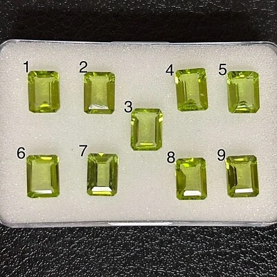 1 Stück Peridot Smaragd Schliff Facittiert  8 x 6mm 1,50 Cts. Top Qualität - Bild 1 von 4