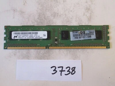Micron MT8JTF25664AZ-1G4D1 2Gb PC3-10600 1333Mhz DDR3 Desktop Memory RAM (3738) - Image 1 of 2