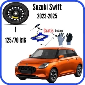 Ruotino Di Scorta 125/70R16 Per Suzuki Swift Con Cric Guanti Cacciavite Omaggio - Imagen 1 de 11
