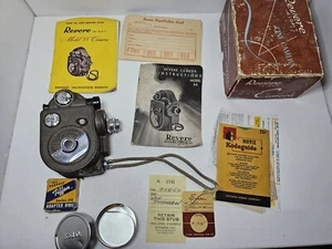 Revere Eight Model 88 8mm Movie Camera w Original Paperwork Box& Manual Untested - Picture 1 of 5