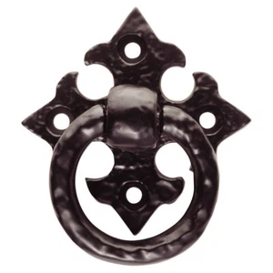 Anillo de punta de dedo tirón placa posterior gótica 57 x 57 mm - negro antiguo - Imagen 1 de 2