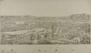 LINZ GESAMTANSICHT GROßE FEDER-LITHOGRAPHIE CLEMENS BESTÄNDIG 1837 K34 - Picture 1 of 3