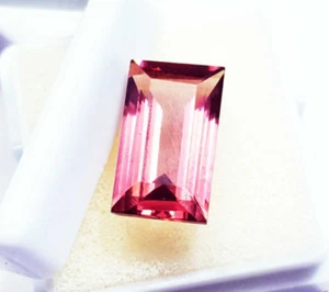Natural Rhodolite Garnet 10.30 Ct Baguette Shape Loose Gemstone Certified - Picture 1 of 6