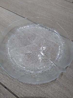 Servierplatte 90er Jahre Retro Blatt Design - Bild 1 von 4