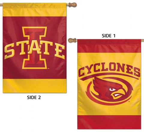 IOWA STATE CYCLONES Official NCAA Sports Team RARE 2-SIDED 28x40 BANNER Flag Cover