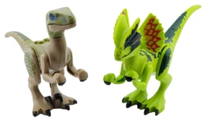2 Pack Lego Jurassic World Figures Velociraptor & Dilophosaurus 75916 Bundle - Picture 1 of 3