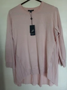 NWT ADRIANNA PAPELL PINK Pleated Georgette Blouse size M NEW - Picture 1 of 3