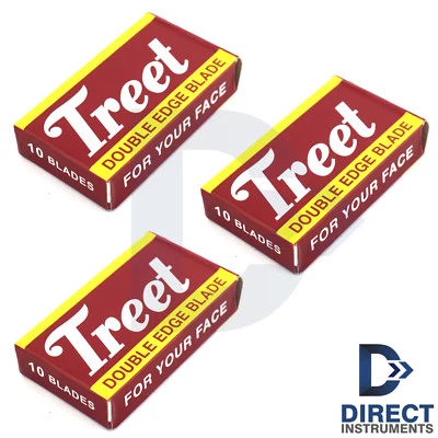 X3 Paquetes Cuchillas de Doble Borde Seguridad Cabello Afeitado Hoja de Afeitar Borde Recto Barbero Foto 1 de 4
