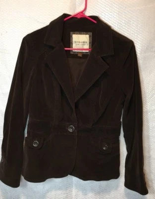 Chaqueta Blazer Abrigo Sonoma Life + Style Marrón Pana Talla S Ajustado Foto 1 de 4