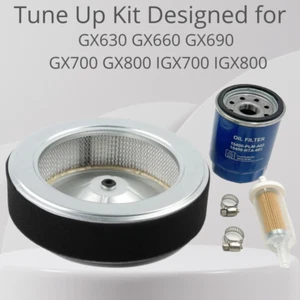 Maintenance Tune Up Kit Honda GX630 GX660 GX690 GX700 GX800 Air Oil Fuel Filters - Picture 1 of 11
