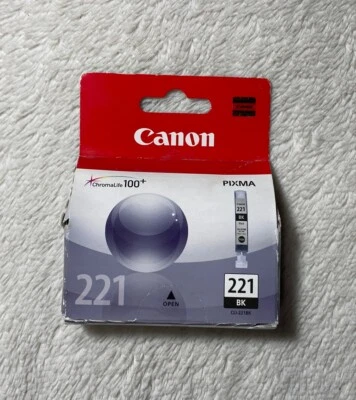 NUEVO ⚫️ SELLADO Canon Pixma CLI-221 Cartucho de tinta negro CLI-221BK GENUINO OEM Foto 1 de 4