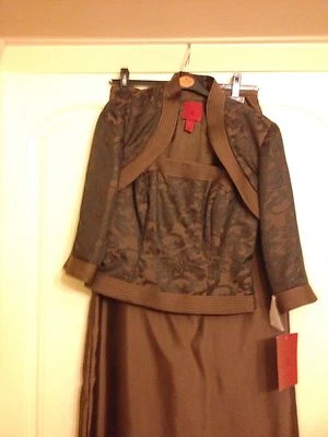 JS Collections  Chocolate Brown Bronze Evening Gown 8 - Image 1 of 4