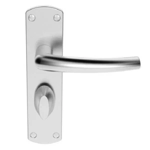 Serozzetta Dos Thumbturn Door Handles Bathroom Satin Chrome (Pair) - Picture 1 of 1