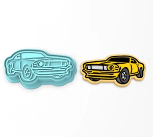 Muscle Car Cookie Cutter & Stamp #2| Auto Vintage Collectible Race Racing Cars - Picture 1 of 5
