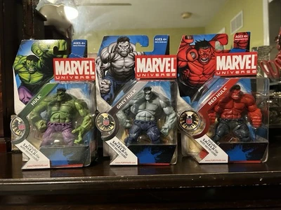 Figura Universo Marvel Hulk, Hulk Gris An Hulk Rojo Escala 3.75" Nuevo Precintado Foto 1 de 4