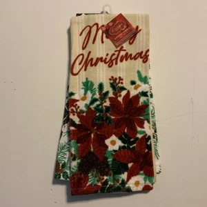 Frohe Weihnachten 2er Set Küchentücher mit Weihnachtssettern. - Bild 1 von 6