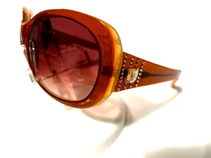 NEU JIMMY CRYSTAL DAMEN SONNENBRILLE BRAUN GL911 SWAROVSKI KRISTALLE - Bild 1 von 5