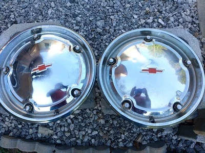 Set Of Two 1967 Chevy Pickup Hubcaps Chevrolet C10 Wheel Covers - Image 1 of 4