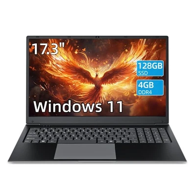 SGIN - Portátil 17.3" - Intel Celeron 2.8GH - 4GB Memoria - 128GB SSD-HDMI Gris Foto 1 de 4