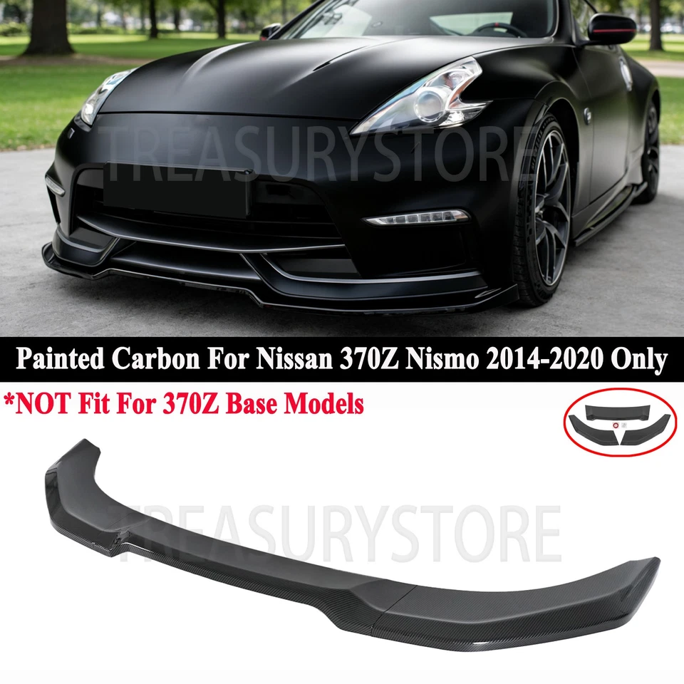 For Nissan 370Z Nismo 2014-20 MAX Style Painted Carbon Front Bumper Lip Splitter - Изображение 1 из 4