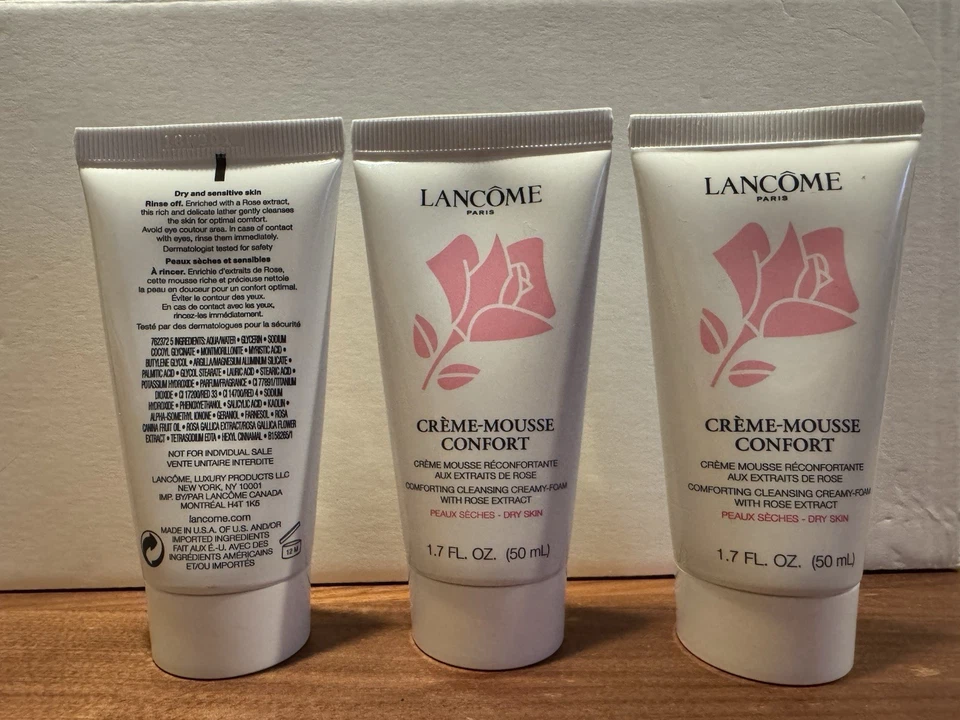 3x  New Lancome Creme Mousse Confort Cleanser 1.7oz Each Total 5.1oz - Image 1 of 1