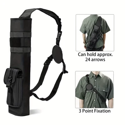 Archery Quiver with Molle System Pocket Hip Arrows Bag Dual Use Arrow Holder Bag - Image 1 of 4