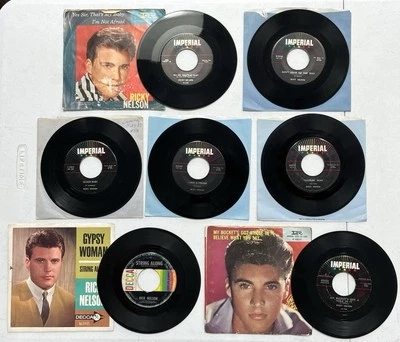 Lot of (7) Ricky Nelson 45 RPM Records - Lot #1 Foto 1 de 2