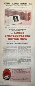 Encyclopaedia Britannica 24 Bände Easy Pay Plan Vintage Print Ad 1955 - Bild 1 von 4