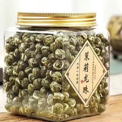 Té de perlas de jazmín - Perlas de dragón de jazmín té verde con delicioso aroma 500 g Foto 1 de 4