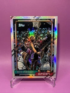 1992-93 Topps David Robinson Chrome Refractor W/ Coating #277 Spurs - Picture 1 of 2