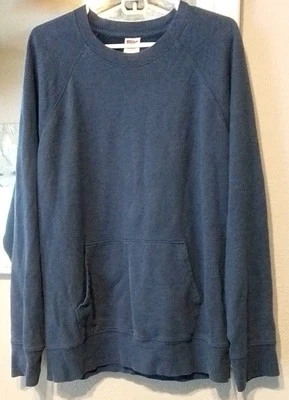 Sudadera J Crew con Bolsillo Frontal Talla XL Azul Vintage Foto 1 de 4