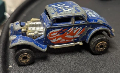 Matchbox 1982 Blue 33 Willy's Street Rod 313 Made in Macau Played Hard With This - Image 1 of 4